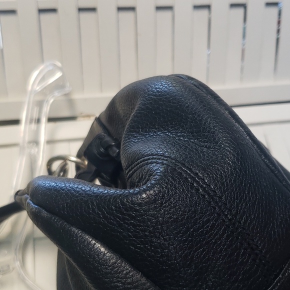 HOBO black pebble leather 2 shoulder straps bag - Picture 4 of 8